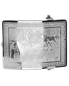 Hebilla Charra Rancho Plateada, Rectangular WD 11-1340