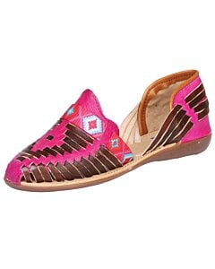 Huarache Artesanal De Piel Color Fiusha 601943