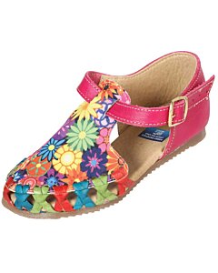 Huarache Para Niña Artesanal Matiz 603282 Fuchsia-Multicolor