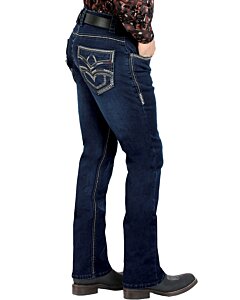 Pantalones Lamasini Vaqueros Deslavados Azul Oscuro 1867