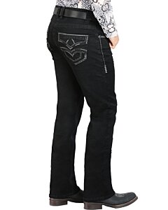 Pantalones Lamasini Vaqueros Deslavados Jet Black 1867