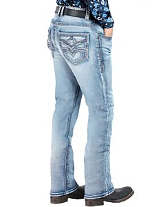 Pantalones Lamasini Vaqueros Deslavados Azul Claro 1867
