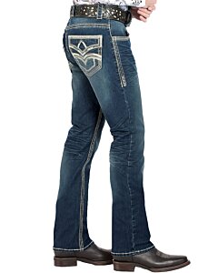 Pantalones Lamasini Vaqueros Deslavados Azul Medio 1867