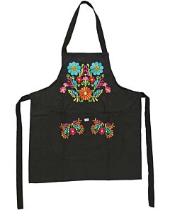Mandil De Cocina Artesanal Bordado 603197 Negro
