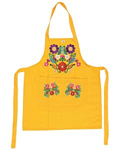 Mandil De Cocina Artesanal Bordado 603198 Amarillo