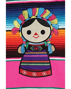 Mandil Artesanal Muñequita Otomi 603573 Multicolor