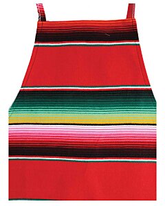 Mandil Artesanal Diseño Sarape 603582 Rojo