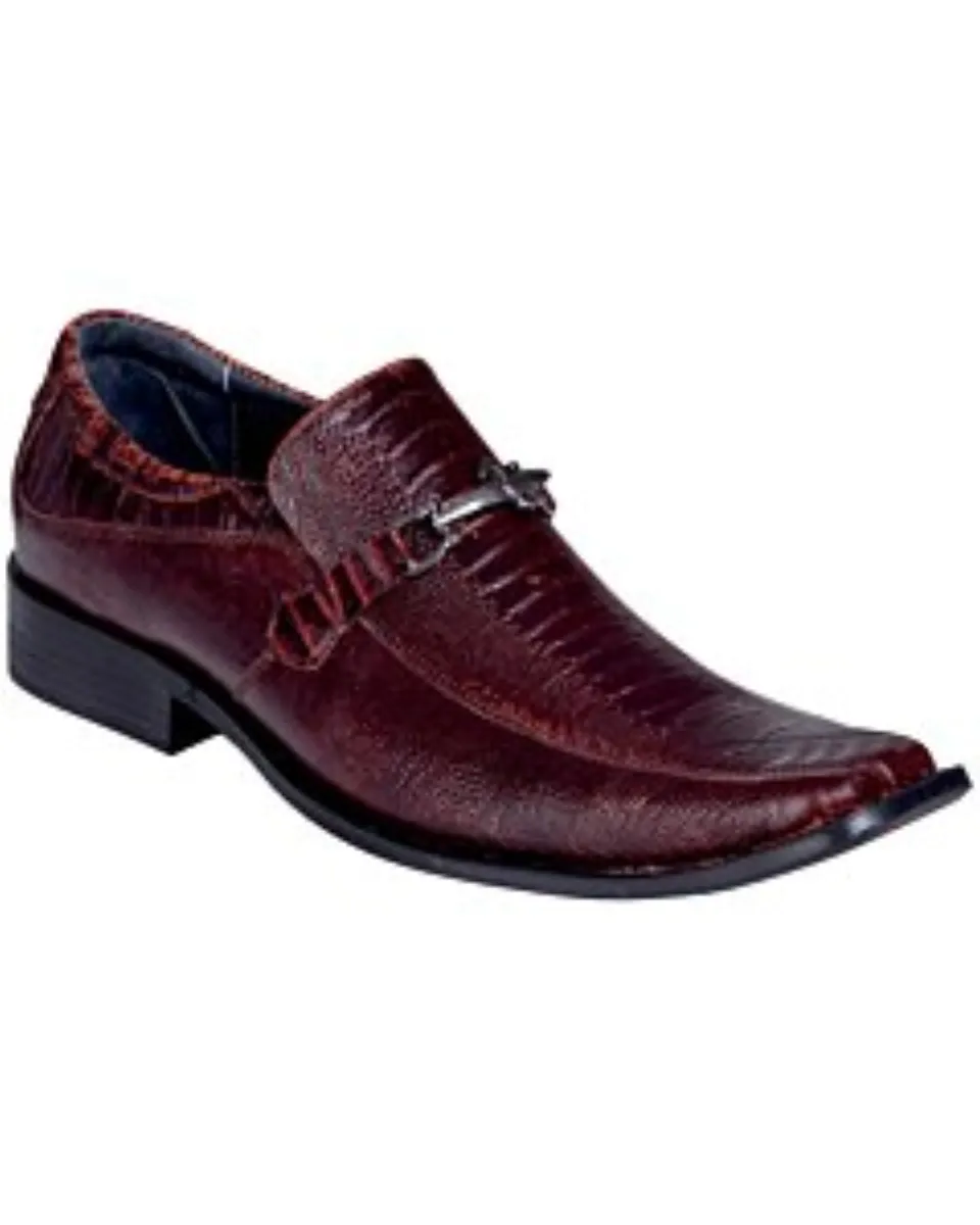 Zapato De Vestir Color Vino Para Hombre Lamasini 8408