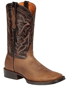 Men's Mexican boots in Tobacco Crazy Barcelona leather with a Rodeo toe, rubber outsole, and leather lining, model El General 44859.