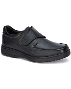 Zapatos De Piel De Cabra Para Hombre Negros Con Cierre De Velcro