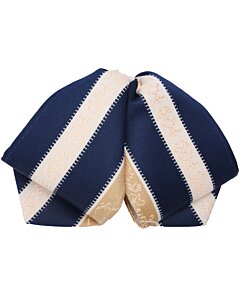 Moño Charro Fino Franjas Color Navy Y Beige WD 11-949