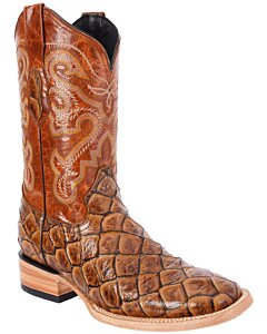 Botas Rodeo Grabadas Monster Fish Color Miel WD 11-292