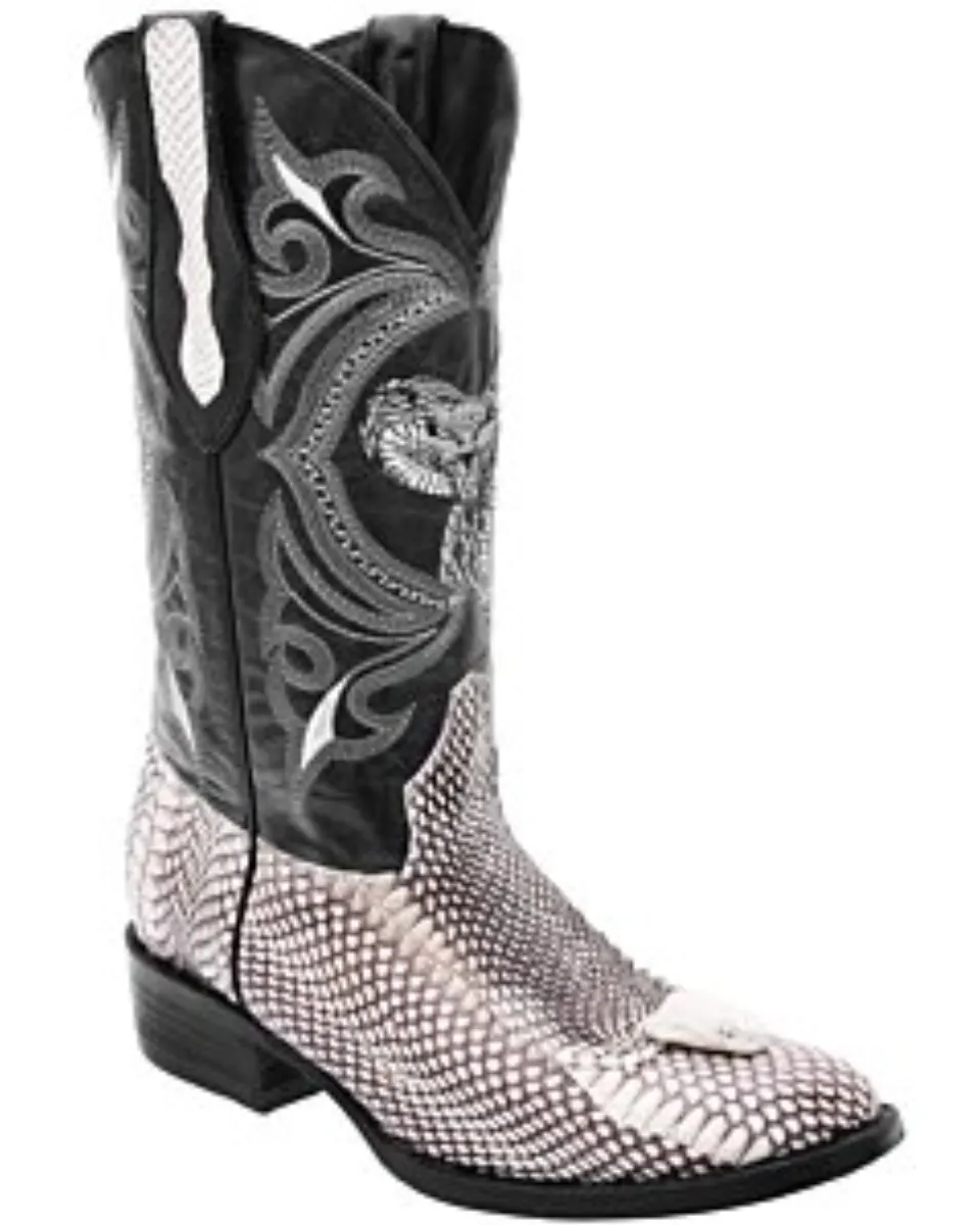 Botas Vaqueras Víbora Con Cabeza Color Natural WD 11-208
