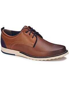 Zapatos Oxford Para Hombre Color Café Con Efecto Quemado 297-7362