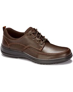 Zapatos Ferrato Confort Para Hombre 100% Piel Color Café Con Agujetas Y Ojal Metálico
