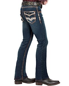 Pantalón Mezclilla De Hombre Dark Blue Lamasini 1851