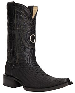 El General 45087 Python Black Boots with Versace Toe