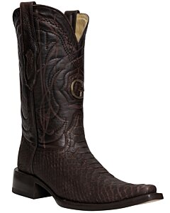 El General 45088 Python Brown Boots with Versace Toe