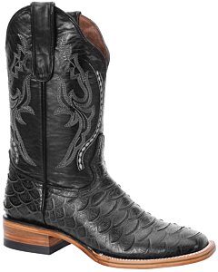 Botas Rodeo Grabado Pitón (Python) Color Negro WD 11-297