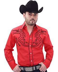 Camisa Vaquera WD Boots 11-911 Rojo/Negro