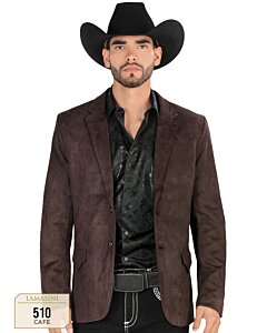 Saco Fino Café De Gamuza Lamasini 510
