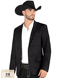 Saco Fino Negro De Gamuza Lamasini 510