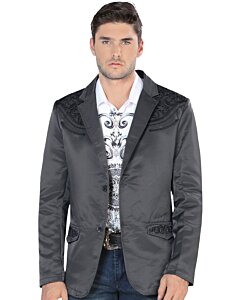 Saco Fino Lamasini Bordado 494 Gris