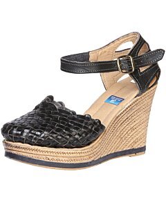 Huarache Artesanal De Piel 601928 Color Negro