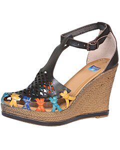 Huarache Artesanal De Piel 601937 Color Negro