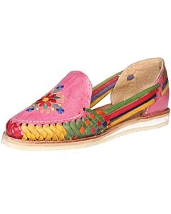 Huaraches Artesanales Balada Bordado 602361 Rosa-Multicolor