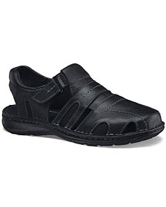 Sandalias Negras De Piel Para Hombre Ferrato 324-7365