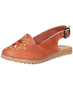 Sandalia Artesanal Juvenil Diseño Floral 602372 Color Natural
