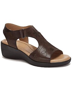Sandalias De Piel Andrea Confort 3182161 Color Café