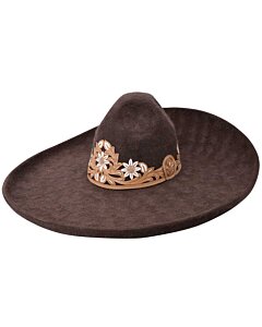 Sombrero Charro Pelo De Conejo Color Café Lazer WD 11-764
