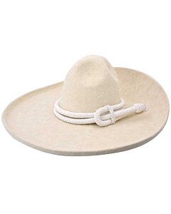Sombrero Charro Pelo De Conejo Beige Amarra WD 11-765