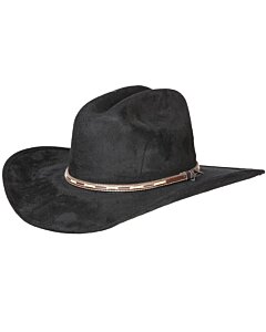 Sombrero Negro Horma Monterrey De Gamuza 44253