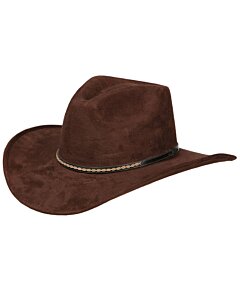 Sombrero Indiana Copa Alta Gamuza Chocolate 44250