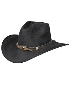 Sombrero Negro Indiana Copa Alta Gamuza 44248