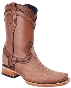 White Diamonds Boots 015, Grabado Lizard para hombre en color miel.