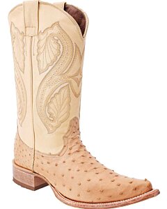 Bota vaquera piel avestruz, White diamonds boots 030 Orix.