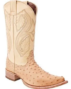 Bota vaquera piel avestruz, White diamonds boots 030 Orix.