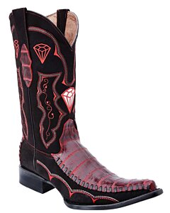 Botas Vaqueras Coco Belly Clón Tejida Rojas WD 11-098