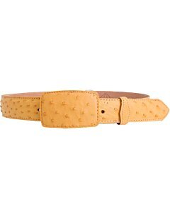 Cinto Vaquero Avestruz Color Mantequilla WSD 11-1462