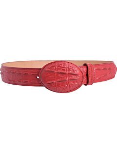 Cinto Vaquero Grabado Cocodrilo WD Boots 1330 Rojo