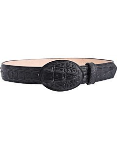 Cinto Vaquero Grabado Cocodrilo WD Boots 1331 Negro