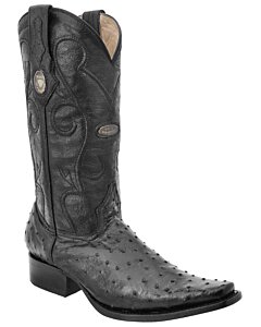 Botas Vaqueras Avestruz WD Boots 210 Negro