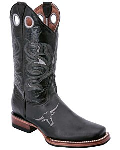 Botas Rodeo Negras Toro Bordado WD 11-331