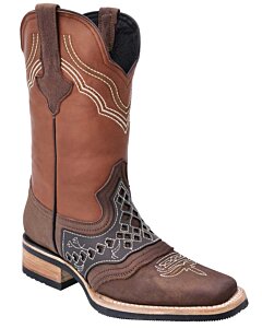 Botas Rodeo Corte Laser Color Café-Miel WD 11-328