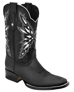 Botas Rodeo Piel Crazy Full Color Negro WD 11-338