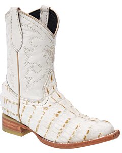 Botas Vaqueras Infantil Grabado Cocodrilo WD Boots 378 Color Hueso